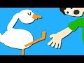 Zombey führt Kunststückchen vor. (Goose Game #4)