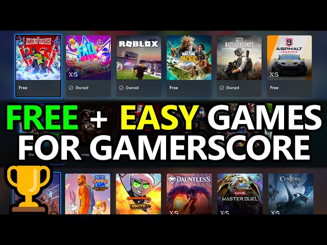 Free and Easy Gamerscore Games on Xbox 