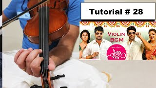 How to play Raja Rani BGM | Violin tutorial