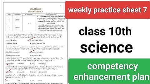 10th class competency test, weekly practice sheet 7,fully solved,both medium #pseb,#test