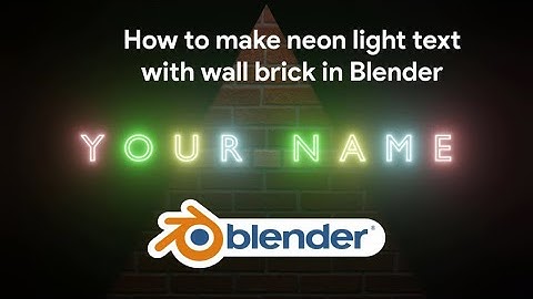 How to make neon light text with wall brick in Blender - Easy and Beginner Tutorial