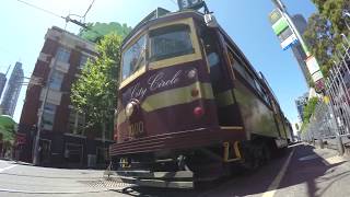 Time Lapse of wooden Tram in Melbourne