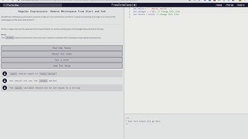 Regular Expressions: Remove Whitespace from Start and End