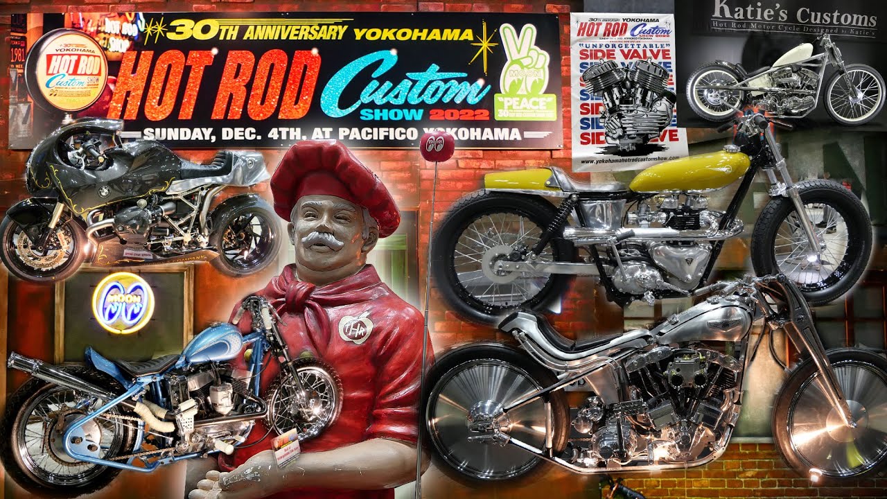 MOONEYES ヨコハマ ホットロッドカスタムショー 2022 バイク まとめ 