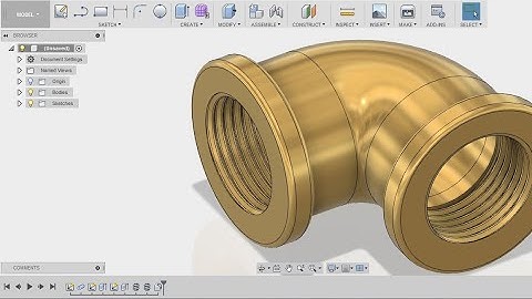 fusion 360 beginners tutorial:- how to make a elbow 90 degree