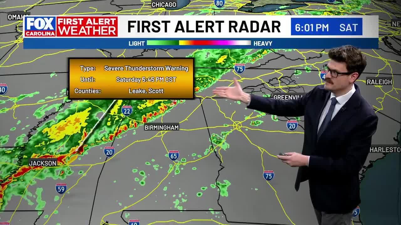 Storm line approaching WNC, Upstate overnight