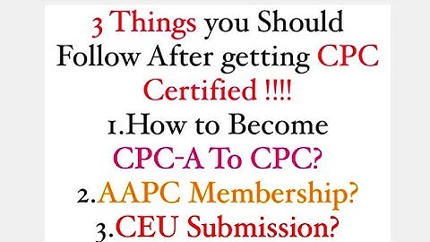 How to get CPC-A to CPC ? 3 things you should know once’s you get CPC Certification!! #aapc #cpc