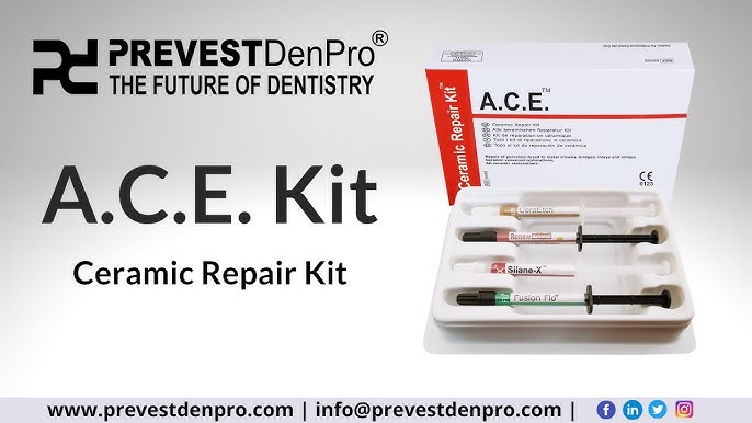 A.C.E Ceramic Porcelain & Metal Repair kit for Dental crown bridges Kit