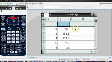 Quadratic Regression TI Nspire