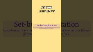 {Roster} vs. Set Builder Notation for Sets