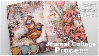 Journal Collage Process using Magazine Cut Outs ♡ Maremi's Small Art ♡ screenshot 3