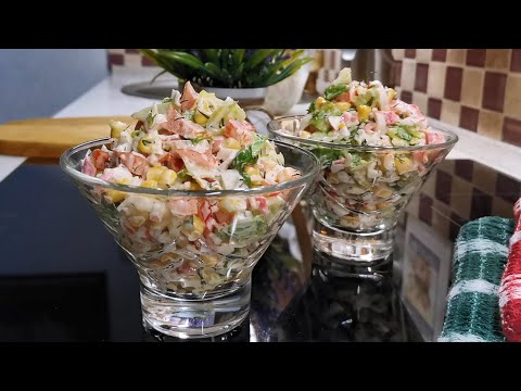 Этот САЛАТ ем все лето! Готовить всего 5 МИНУТ, просто, быстро, вкусно! Салат легкий и полезный!