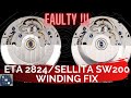 Watch This Video Before Buying A ETA 2824 or Sellita sw200 Watch ( Winding Issue and fix 2021 !)