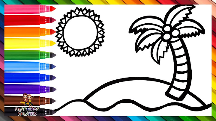 Desenhar e Colorir uma Ilha 🏝️🌞🌈 Desenhos para Crianças