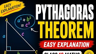 📐 Pythagoras Theorem Explained Easy | Class 10 Maths Chapter Triangles
