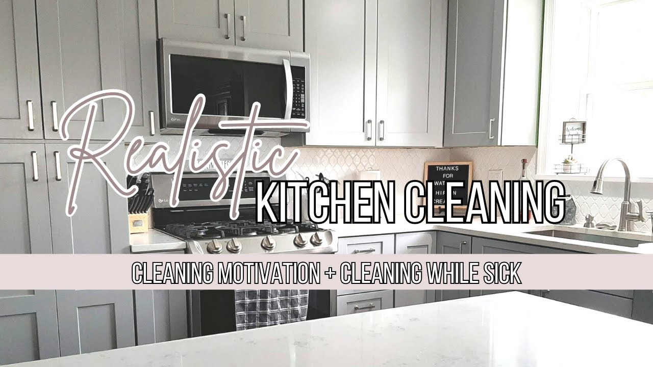 New! TACKLING MY MESSY KITCHEN | DOING ENOUGH CLEANING MOTIVATION | REAL LIFE CLEANING WHILE SICK