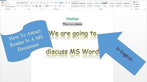 MS Word [Font Size, Colour, Theme, Bold, Italic, Underline & Effects] In English