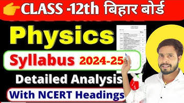 class 12th physics syllabus 2023-24 //physics syllabus class 12th Bihar board by Arya sir // physics