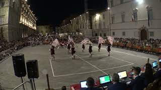 [4K]Grande Squadra e Musici - Piazzarola - XXXIII Palio degli Sbandieratori Ascoli Piceno 2023