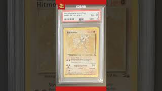 PSA 8 Hitmonlee 7/62 Fossil Set Holo Rare Pokémon Card WOTC 1999