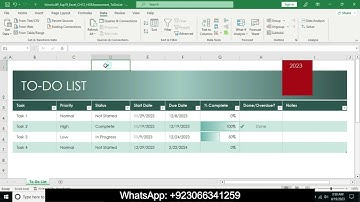 Exp19_Excel_Ch12_HOEAssessment_To_Do_List | Excel Chapter 12 Hands-On Exercise Assessment – ToDoList