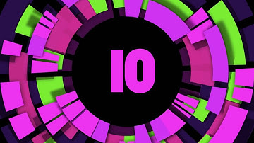 1 min Countdown Timer ( v 276 ) circle clock with sound effects and voice HD 4k