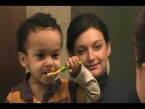 Jaden brushing his teeth