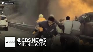 MnDOT worker recalls moments driver was rescued from fiery crash by WCCO - CBS Minnesota 1,175 views 16 hours ago 2 minutes, 8 seconds