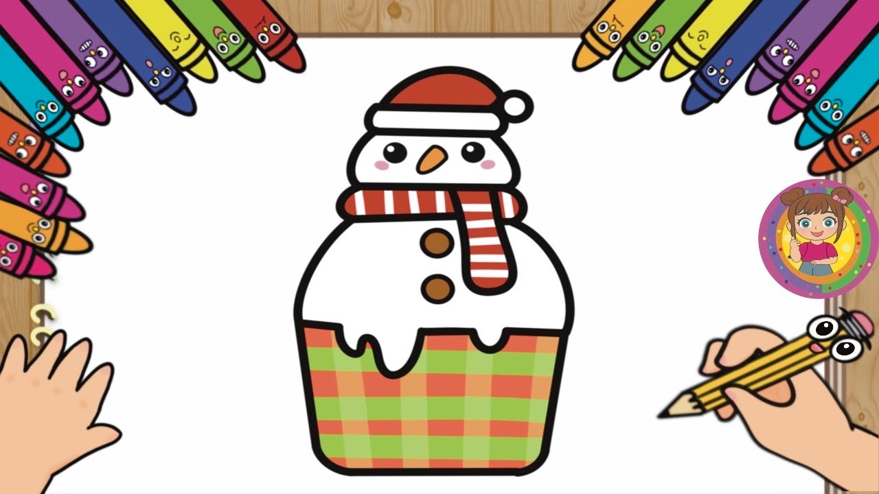 How to Draw a snowman ice cream cup 🍦 ☃️ | Christmas Drawings for kids