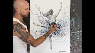 Ashvin Harrison Artist Painting a Blue Ballerina Artwork