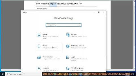 Enable Exploit Protection in Windows 10