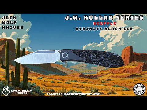 Jack Wolf Knives: Scuffle - Kirinite Black Ice - J.W. Kollab Series