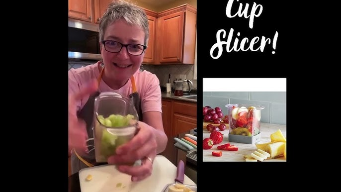 Check out Pampered Chef's NEW Cup Slicer and coated knife! I