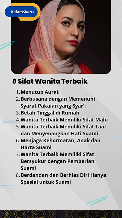 8 Sifat Wanita Terbaik
