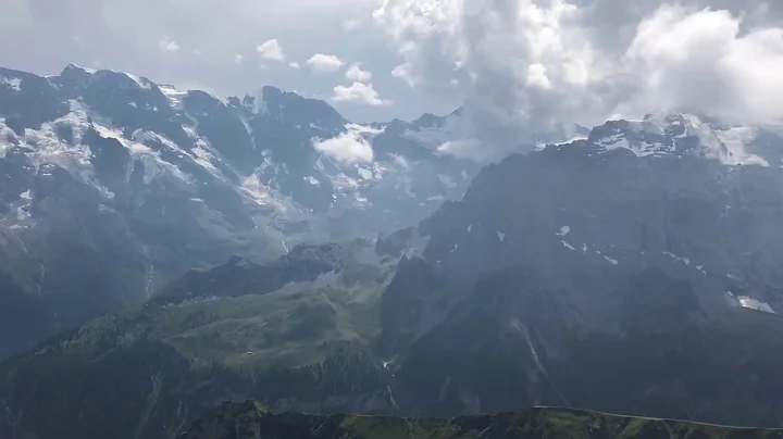 Footage of Mrren Overlooking Jungfrau Region of Sw...