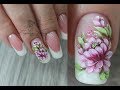 Красивые ногти/Стеклянные цветы