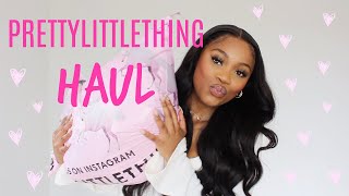HUGE NEW IN PRETTYLITTLETHING HAUL | \& TRY ON | OUTSIDE READY FITS