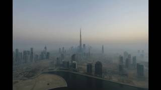 From Night to Fog, Burj Khalifa, 4 Hour Timelapse