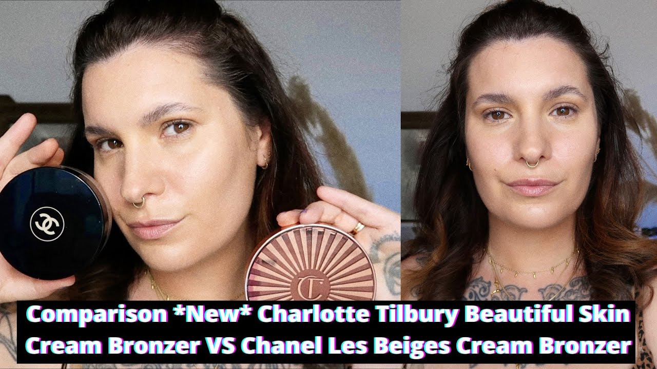 Let's compare the *brand* new @charlottetilbury Beautiful Skin Sun-Kissed  Glow Bronzer to the OG cult classic @chanel.beauty Les Beige Healthy  Glow, By Lisa Caldognetto Make Up