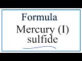 Mercury(I) Sulfide and Ionic Charges