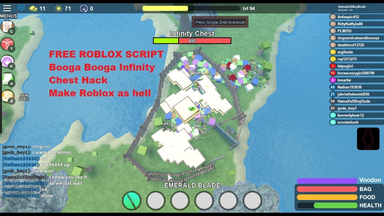 Roblox Booga Booga Infinite Chest Hack Script 2019