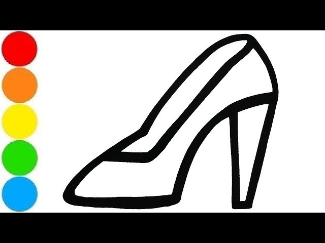 Desenho de Pintar Sapatos de Princesa para Crianças, Desenhos e  Brincadeiras