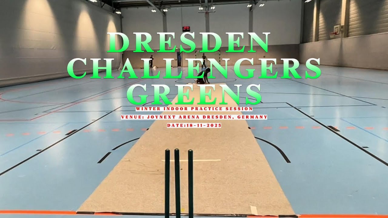 FULL HIGHLIGHTS- 1: Indoor Practice Session | Dresden Challengers Greens | Cricket in Germany