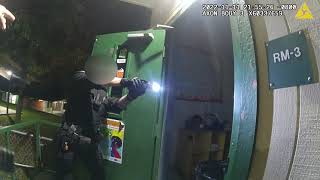 Sacramento County Sheriff K9 Deputy apprehends suspect trespassing at a school (BWC-1)