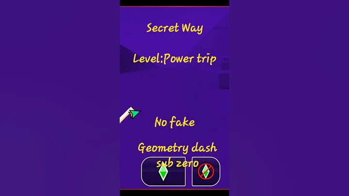 Secret Way to finish no fake (Power Trip) Geometry dash sub zero #geometrydash #shorts