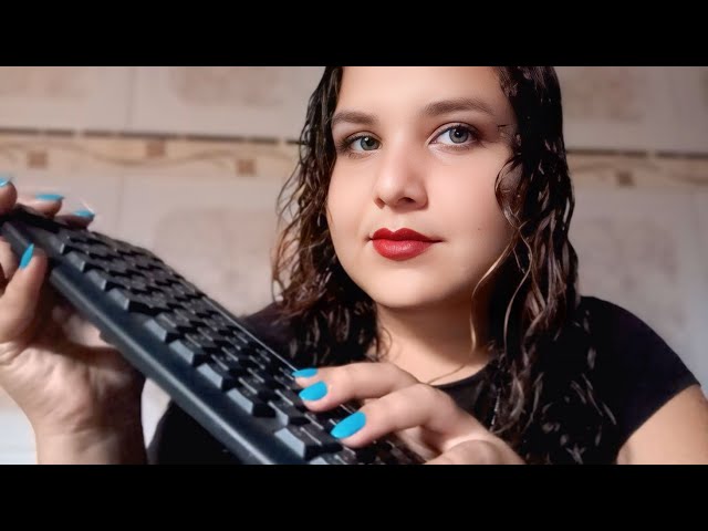 ASMR CASEIRO| sons arrepiantes de teclado e sussurro 🤩 #asmr #asmrbrasil