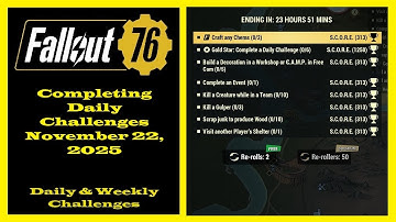 Completing Daily Challenges For November 22, 2025 - Fallout 76 Daily Challenges Guide