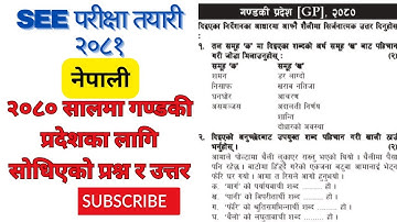 see nepali question paper 2080 solution