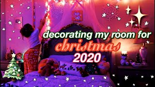decorating my room for christmas 2020 ✨vsco inspired✨