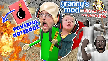 BALDI'S POWERFUL NOTEBOOK!  Granny Takes Over The School (FGTEEV Garry's Mod w/ Shawn) Gameplay/Skit